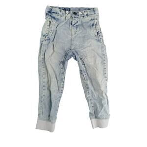 Nordstrom Stem Jeans Kids 6 Blue Denim Light Wash Stretchy Ankle Slim Fit